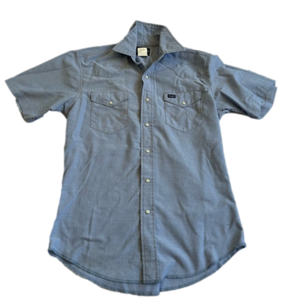 Wrangler Cowboy Work Shirt Western Men 15 1/2